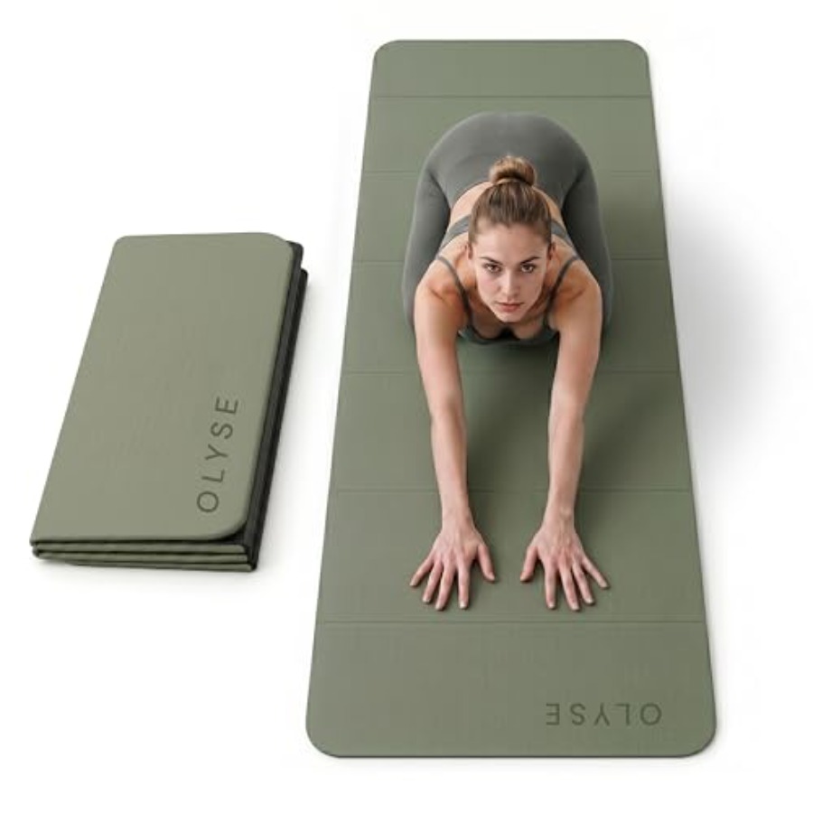 Pilates Yoga Hiit - Składana mata do jogi, pilatesu, rozciągania,