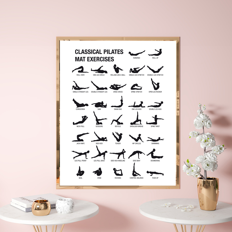 Plakat bez ramy z schematem ćw – Pilates Yoga And Gym recenzja i cena